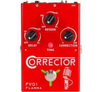 Pour FLAMMA FV01 Processeur d'effets vocaux Correction de la hauteur Pédale vocale Stompbox Microphone Amplificateur pour chanteur Live Singing Streaming Enregistrement avec Retard Reverb Guitare