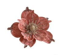 pour fleur pour magnolia Tissu Ornament pour arbre de Noël 24x17cm(Pink) | Réalisme exceptionnel, détails fins, aspect naturel, centre de table, impressionne les invités