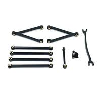 Pour FMS Pour FCX24 1/24 Pour Camel Cup Métal Châssis Liens Tiges Traction Tiges Direction Ensemble RC Crawler Voiture Pièces Mise À Niveau Accessoires PièCes Rc(Black)