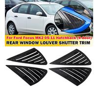 Pour Ford Focus MK2 Hatchback 2005-2011 persienne arrière de voiture fenêtre obturateur latéral revêtement d'habillage autocollant évent Scoop ABS carbone accessoires Gloss Black