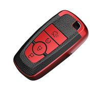 pour Ford Focus4 Edge Explorer Mondeo Trurus Mustang Ranger Protecteur TPU Voiture 3 4 Boutons Porte-clés du Couvercle De Boitier Keycahin(4 buuton Red)