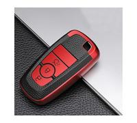pour Ford Focus4 Edge Explorer Mondeo Trurus Mustang Ranger Protecteur TPU Voiture 3 4 Boutons Porte-clés du Couvercle De Boitier Keycahin(3 Button Red)