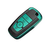 pour Ford Focus4 Edge Explorer Mondeo Trurus Mustang Ranger Protecteur TPU Voiture 3 4 Boutons Porte-clés du Couvercle De Boitier Keycahin(4 Button Green)