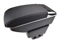 Pour Ford Pour Ecosport 2013 2014 2015 2016 2017 Accoudoir Double Couche Repose-bras En Cuir PU Console Centrale Boîte De Rangement Plateau(Black Thread)