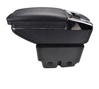 Pour Ford Pour Fiesta 2009-2017 Voiture Accoudoir Boîte Voiture Center Console Centrale Boîte De Rangement Accoudoir Rotatif(Black thread)