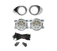 Pour Ford Pour Focus 3 2012-2014 LED Antibrouillard Couvercle De Lumière Chromé Cadres Lampe Gril Phare Faisceau Câbles Antibrouillard Auto