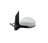 Pour Ford Pour Focus Mk2 2008-2011 Version Euro Clignotant Chauffant Rétroviseur Voiture 6 Broches Ensemble Rétroviseurs Latéraux Rétroviseur Électrique Bras(Left white)