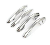 Pour Ford Pour Fusion Pour Mondeo 2013-2018 poignées Porte Caches Protections Capuchons Verrouillage Chromés/fibre Carbone housse de poignée de porte de voiture(Silver No Smart)