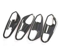 Pour Ford Pour Fusion Pour Mondeo 2013-2018 poignées Porte Caches Protections Capuchons Verrouillage Chromés/fibre Carbone housse de poignée de porte de voiture(Carbon Bowl)