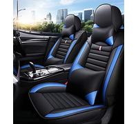 Pour Ford Pour Kuga Ensemble Complet Couverture Housse Siège Voiture Pour Galaxy Pour Edge Pour Explorer Pour Mondeo Pour Focus Pour Mustang Pour Évasion Protection Siège Auto(Noir BLEU,Deluxe)