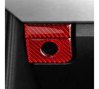 pour Ford pour Mustang 2015-2021 Boîte À Gants Interrupteur Décoration Boîte Rangement Bouton Rouge Fibre Carbone Autocollants Voiture Accessoires Intérieurs Autocollant Garniture