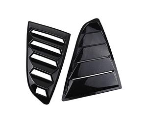 pour Ford pour Mustang Coupé 2015-2019 2020 Arrière Quart Fenêtre Persiennes Écopes Becquet Voiture Tunning Panneau Côté Évent Couverture FRTRGVUVXP(Carbon Texture)