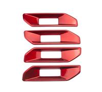 Pour Ford Pour Ranger/Pour Everest 2023-2024 - Kit De 4 Caches Poignées Porte Et Panneaux D'accoudoirs Intérieurs En ABS Garniture Panneau Changement Vitesse(Red)