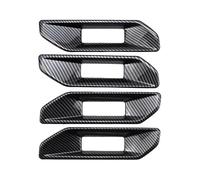 Pour Ford Pour Ranger/Pour Everest 2023-2024 - Kit De 4 Caches Poignées Porte Et Panneaux D'accoudoirs Intérieurs En ABS Garniture Panneau Changement Vitesse(Carbon fiber color)