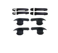 Pour Fortuner 2008-2014 Autocollants Décoratifs Poignées Porte Finition Noir Mat Chromé Argenté Accessoires Extérieurs(Style 6)