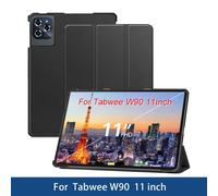 Pour Funda Tabwee W90 2025 11 "étui pour tablette intelligente support triple couverture magnétique avec coque arrière rigide en PC grey