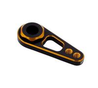 Pour Futaba Pour Savox Emax PowerHD JX SPT Pour HSP Pour Wltoys Pour Axial Pour SCX10 1/10 Palonnier Servo 25T Métal À Double Trou Pièces Voiture Bateau RC Composants(Yellow)