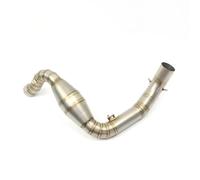 Pour G310GS G310R Moto Collecteurs D'échappement Lien Tuyau 51mm Silencieux Évasion Coude Connexion Vers Le Bas Tube Slup-on(Silvery)