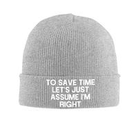 pour Gagner du Temps, Supposons Simplement Que J'Ai Raison Bonnet en Tricot Unisexe Bonnet Hiver Coupe-Vent Trawler pour Décontractée l'escalade Cyclisme