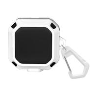 pour Galaxy Buds4 Étui de Protection pour Écouteurs Mecha Antichoc Anti-Impact, Écouteurs sans Fil Coque Rigide avec Boucle pour Galaxy Buds4 Pro (Blanc)