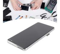 pour Galaxy S10 Plus, écran de Remplacement avec Cadre pour Galaxy S10+, G975f G975u G975w, écran LCD Digitizer Assemblée, 6,4", (Argent)