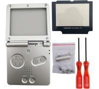 Pour Gameboy Advance Sp Classique Nes Limited Edition - Logement De Remplacement Shell Lentille D'écran Pour Gba Sp Housing Cover - Argent
