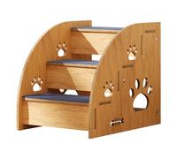 Pour garantir la stabilité des escaliers en bois pour animaux de compagnie, les petits chiens et chats ont besoin d'aide, vous devez atteindre les escaliers en bois dans une zone surélevée