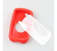 Pour Garmin Edge 1030 et Edge 1030 Plus compatible avec ordinateur de vélo en silicone, comprend un film d'écran pour la protection pendant le cyclisme en plein air (rouge)