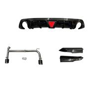 Pour Geely Pour Quatrième Pour Génération Pour Grand Pour Proton S70 Diffuseur Lèvres Avant Arrière D'échappement Surround Taille Pare-Chocs Arrière Pare-Choc Arrière(Carbon fiber lines B)