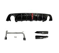 Pour Geely Pour Quatrième Pour Génération Pour Grand Pour Proton S70 Diffuseur Lèvres Avant Arrière D'échappement Surround Taille Pare-Chocs Arrière Pare-Choc Arrière(Carbon fiber lines A)