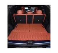 pour GLC X254 2023 2024 7 Ensembles Tapis de Coffre de Voiture en Cuir Doublure de Coffre arrière Coussin de Bagages Doublure de Coffre arrière Tapis de Coffre(Brown)