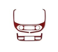 Pour GMC Pour Canyon 2015-2022 Panneau Garniture Navigation | Intérieur D'écran Panneau Garniture Navigation D'accessoires Fiber Carbone(Black with Red,ModèleA)