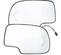 Pour GMC Rearview mirror glass | Plaque lumineuse clignotante chauffante, pour Sierra 2500 pour Yukon XL 1500 2500(Left - Right)