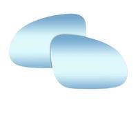Pour Golf 5 MK5 Pour Jetta Pour Passat B6 2006-2009 Lentille Verre Miroir | Glace Rétroviseur Chauffante Remplacement Lentille LH RH En Verre Bleu 3C0857522