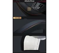 pour Golf 5 V Microfibre Cuir Anti-dérapant Couverture Volant Voiture Accessoires Intérieurs Automobiles Housse Volant Voiture(Blanc)