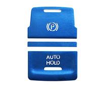 pour Golf 7 7.5 MK7 at 2015 2016 2017 2018 2019 Voiture Frein À Main Maintien Automatique P Interrupteur Bouton Autocollant Cap Couverture Garniture Protection Autocollant Décoratif(Blue)