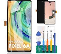 Pour Google Pixel 6A Écran de Remplacement pour Google Pixel 6A LCD Kits de Remplacement pour Google Pixel 6A Digitizer Écran Tactile Assemblée Réparation avec Cadre GX7AS GB62Z G1AZG