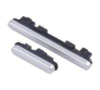 Pour Google Pixel 7A (GWKK3, GHL1X, G0DZQ, G82U8) kit boutons extérieurs d'allumage Power On Off + touche volume bouton de remplacement - Argent Blanc