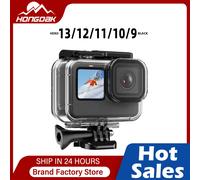 Pour GoPro Hero 13 12 11 10 9 boîtier étanche noir boîtier de protection de plongée sous-marine housse de plongée 60M pour accessoires Go Pro