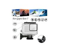 Pour GoPro Hero7 Blanc / Argent Boîtier étanche plongée Boîtier de protection Shell 45m