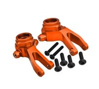 Pour GPM Pour Arrma Pour Granite Mega Big Pour Rock Pour Senton 3S 1/10 Alliage D'aluminium 7075 Bloc Direction Avant Pièces Détachées Voitures Télécommandées Pièces FuséE D'Essieu Rc(Orange)