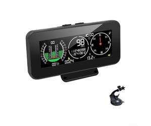 pour gps inclinomètre voiture angle roulant écran LCD pour GPS | Surveillance des roulements / pitch, alarme à 40 degrés, conduite sûre, pente, données en temps réel