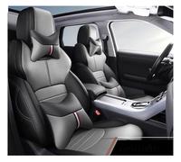 Pour Grand Cherokee Pour Commander Pour Wrangler JK Pour Renegade Pour Cherokee Pour Patriot Voiture Housse Siège Peau Vache Ensemble Auto Housse Sieges(Black Gray,Deluxe Edition)