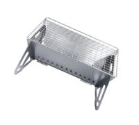 pour gril Barbecue Acier Résistant Chaleur 38x25cm pour gril(Medium) | Acier inoxydable pour durable, conception pliable, de transport inclus, pour idéal camping voyage