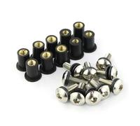 Pour GSXR250 GSXR300 GSXR125 GSX-R1000 GSX1300R Kit De Boulons De Pare-brise Vis Écrous(Steel Silver)