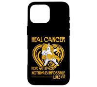 pour guérir Le Cancer Car avec Dieu, Rien n'est Impossible Coque pour iPhone 16 Pro Max