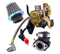 Pour GY6 50CC 49CC Scooter 4 Temps Pour Taotao Moteur 18 Mm Carburateur Admission Collecteur Filtre À Air Avec Adaptateur power jet carb