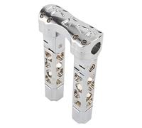 Pour H&arley Pour Sportster 883 1200 XL Pour Street Pour Bob Pour Dyna 1 Pouce 25 Mm Rehausseurs Guidon Moto Pinces Rehausseurs Guidon Moto(8.5 Chrome)