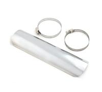 Pour H&arley Universal Moto Courbé Tuyau D'échappement Silencieux Bouclier Thermique Couvercle Protecteur De Protection