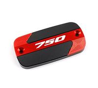 Pour H FA 750 2020-2022 2021 Couvercle De Réservoir Moto CNC Cylindre Frein Bouchon Liquide Carburant Avant(ROUGE)